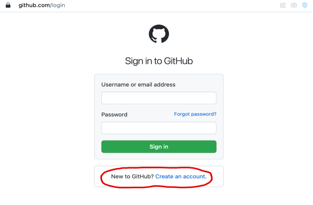 image of "create a GitHub account"