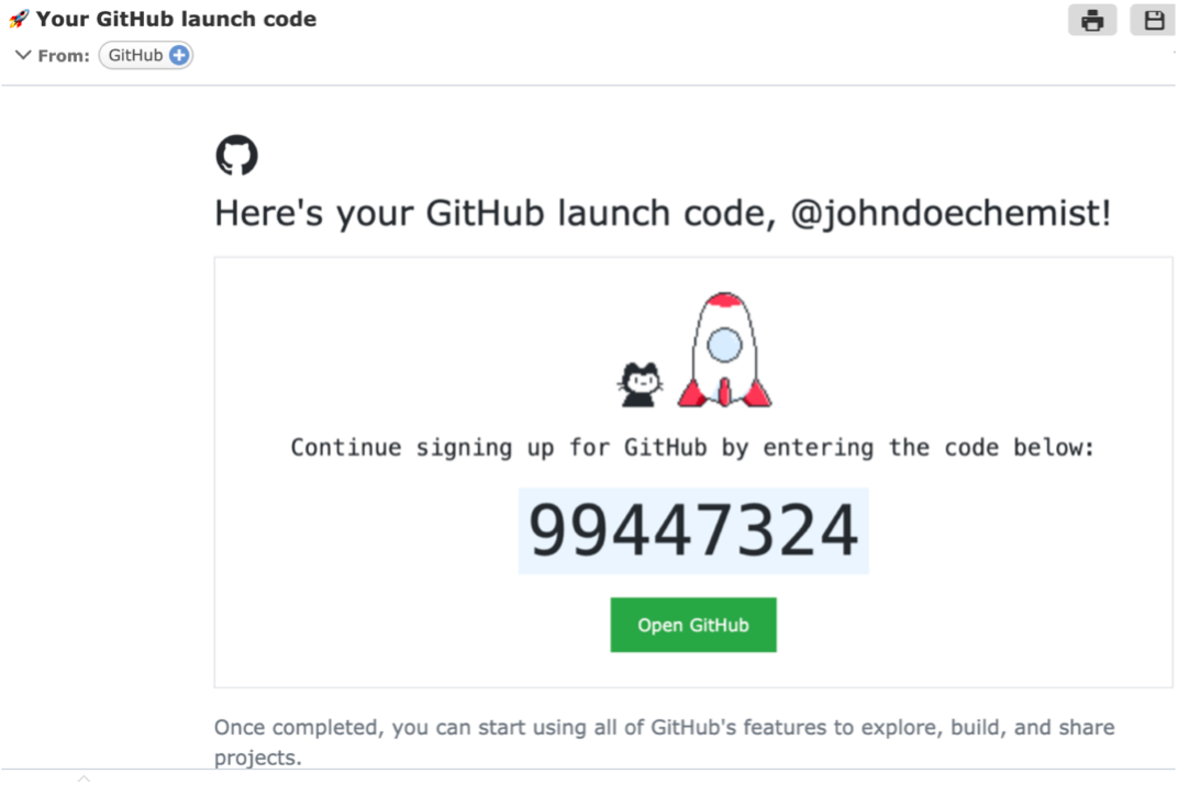 image of GitHub launch code